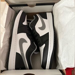 Air Jordan 1 Low black and white and grey.